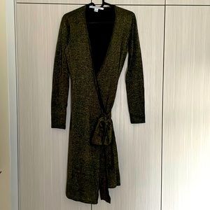 Diane von Furstenberg classic wrap dress, black & gold